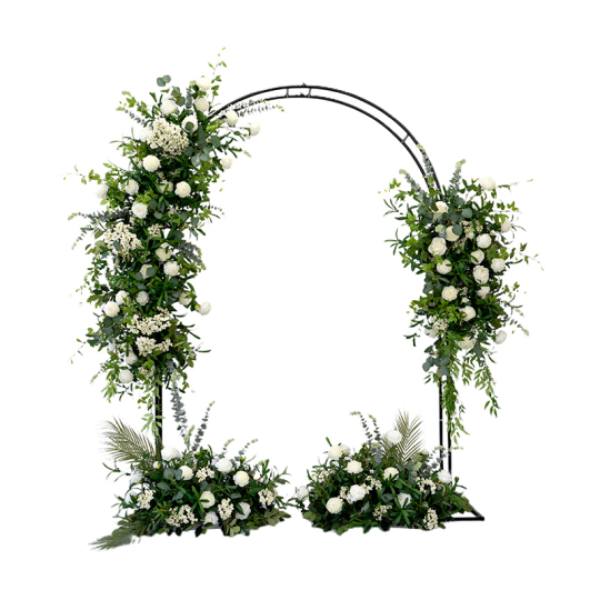 Decorazione ad arco di rosa bianca per piante artificiali