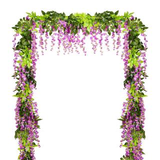 Vite di fiori pendenti artificiali di glicine