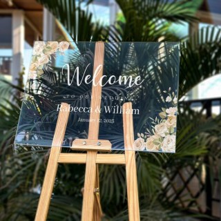 Акриловий прозорий вітальний знак