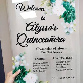 Акриловий прозорий вітальний знак