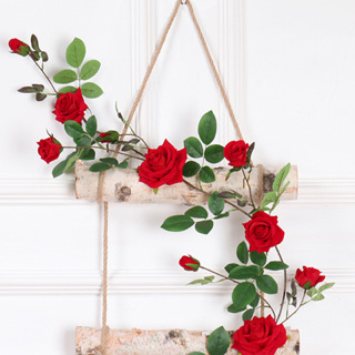 Décoration de vigne rose artificielle