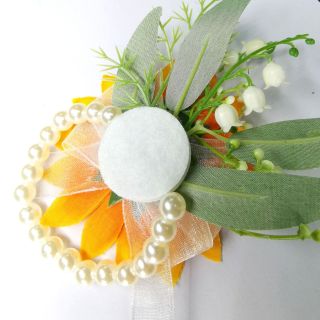 Décoration de mariage de corsage de roses artificielles