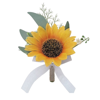 Décoration de mariage de corsage de roses artificielles