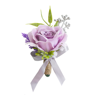 Décoration de mariage de corsage de roses artificielles