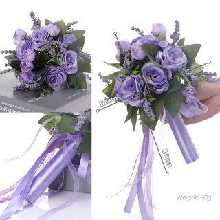 Bouquet da sposa con rose artificiali