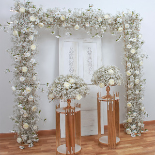 Arco di fiori da sposa con palla di fiori finti Gypsophila