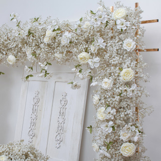 Arco di fiori da sposa con palla di fiori finti Gypsophila