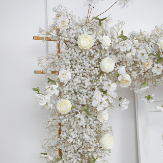 Arco di fiori da sposa con palla di fiori finti Gypsophila