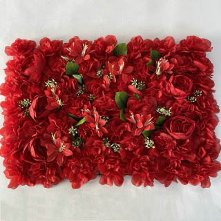 Decorazione del pannello da parete con fiore di peonia in seta