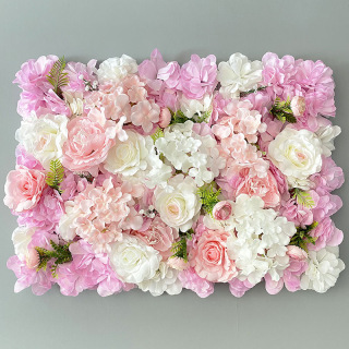 Mur de fleurs 3D floral en soie pour la décoration de mariage