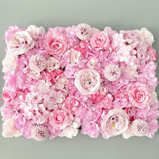 Mur de fleurs 3D floral en soie pour la décoration de mariage
