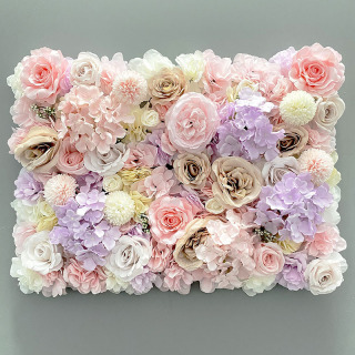 Mur de fleurs 3D floral en soie pour la décoration de mariage