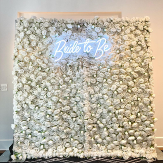 Décoration murale de mariage de roses artificielles