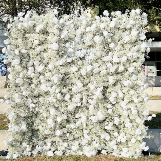 कृत्रिम गुलाब विवाह दीवार सजावट