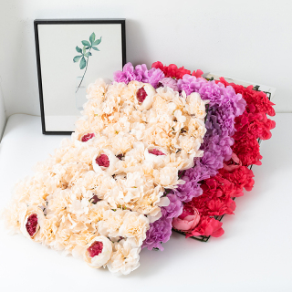 Hiasan Dinding Bunga Mawar Hydrangea Tiruan