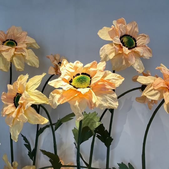 Fiore di carta crespa di loto tridimensionale fatto a mano a tulipano