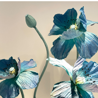 Decorazione per matrimoni con fiori di carta tinta grande