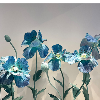 Decorazione per matrimoni con fiori di carta tinta grande