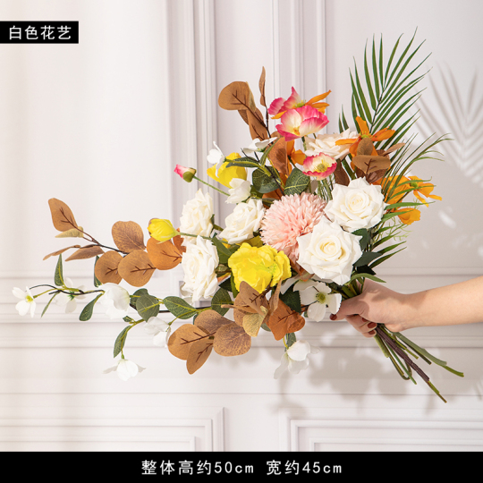 नकली फूलों का गुलदस्ता टेबल सजावट