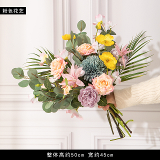 Decorazione da tavola con bouquet di fiori finti
