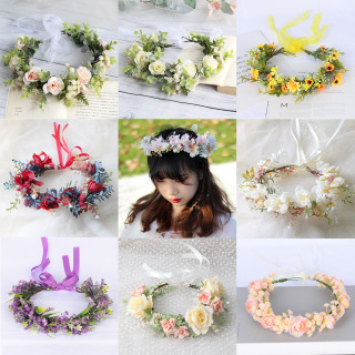 Hawaiian Garland Artificial Gypsophila Flower Headdress