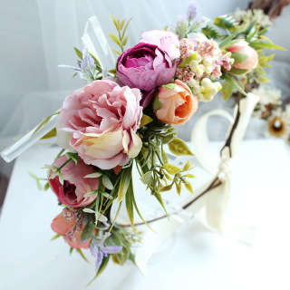 Hawaiian Garland Artificial Gypsophila Flower Headdress