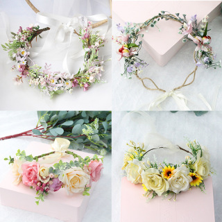 Hawaiian Garland Artificial Gypsophila Flower Headdress