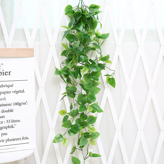 Simulation grüner Dill Wandbehang geklebt