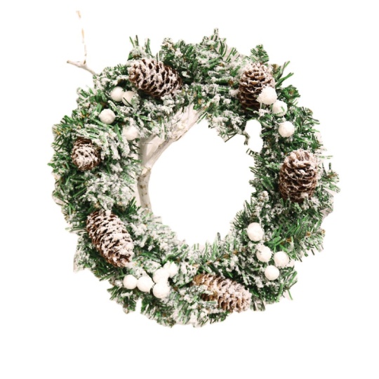 Simulation beflockter Girlanden-Weihnachtsbaum