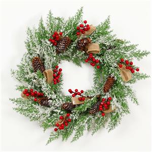 Décoration de guirlande de branches de pin de Noël