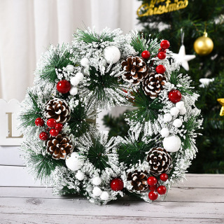 Ambiance de Noël Branche de Pin Guirlande de Pommes de Pin