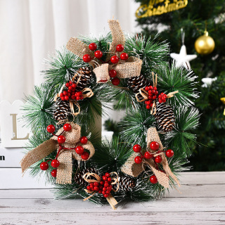 Ambiance de Noël Branche de Pin Guirlande de Pommes de Pin