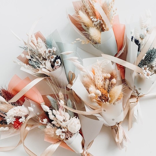 Mini-Trockenblumen-Geschenkstrauß