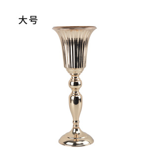 Vases en métal de fleur de réception de mariage
