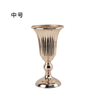 Vases en métal de fleur de réception de mariage