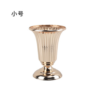 Vases en métal de fleur de réception de mariage