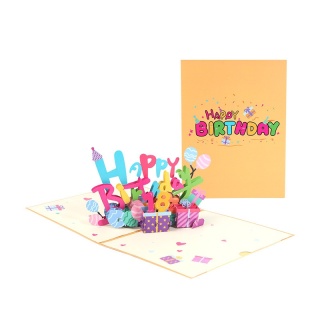 Biglietto di buon compleanno pop-up 3D