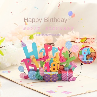 Carte pop-up joyeux anniversaire 3D