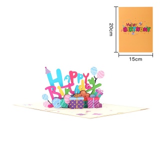 Carte pop-up joyeux anniversaire 3D