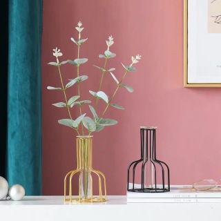 Vase en fer forgé à cadre métallique décoratif