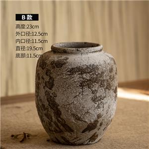 Vase en céramique de porcelaine de pot de fleur de poterie faite à la main