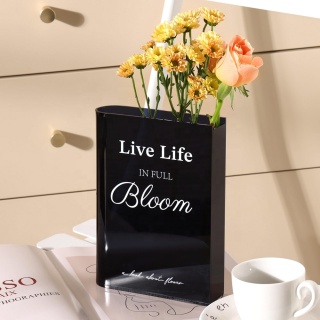 Vaso acrilico a forma di libro