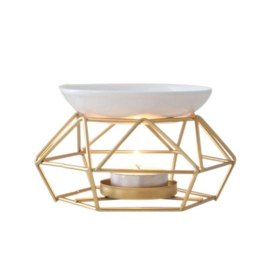 Geometrischer Metall-Aromatherapie-Lampenofen aus Eisen