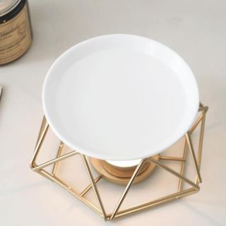 Poêle à lampe d'aromathérapie en fer géométrique en métal