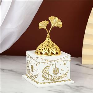 Bruciatore di incenso con decorazione in ferro e metallo del Medio Oriente