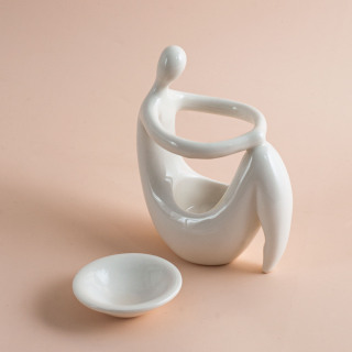 Embrace Shape fehér kerámia illóolaj-égő