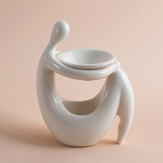 Embrace Shape fehér kerámia illóolaj-égő