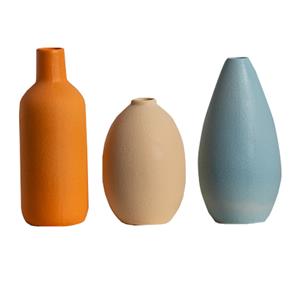 Set di vasi in ceramica colorata Set da tre pezzi