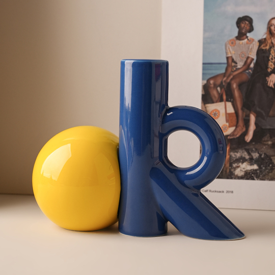 Keramik Handwerk Blumenvase Dekor