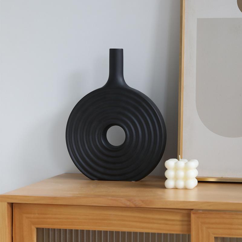 black vase